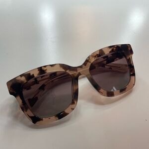 DIFF Eyewear Makay Oversized Tortoise Polarized Sunglasses